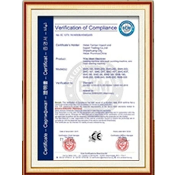 চীন Dongguan Zhaoyi Hardware Products Co., LTD. সার্টিফিকেশন